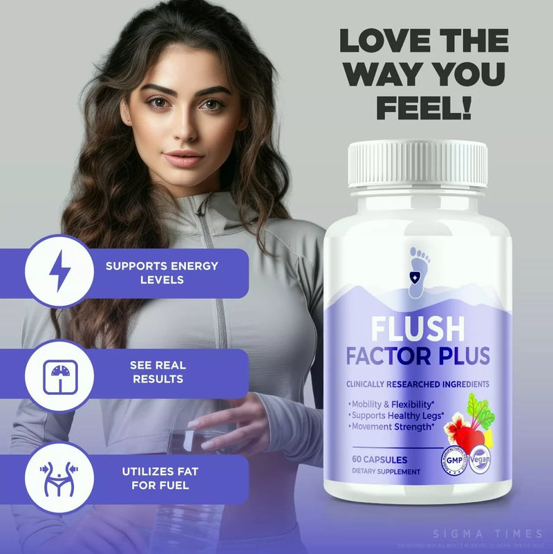 Flush Factor Plus Supports Mobility, Flexibility & Enhance Strength 60 Capsules